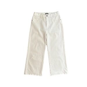 DL1961 Women's Hepburn Wide Leg High-Rise Jeans Eggshell Size 29 Vintage 31"